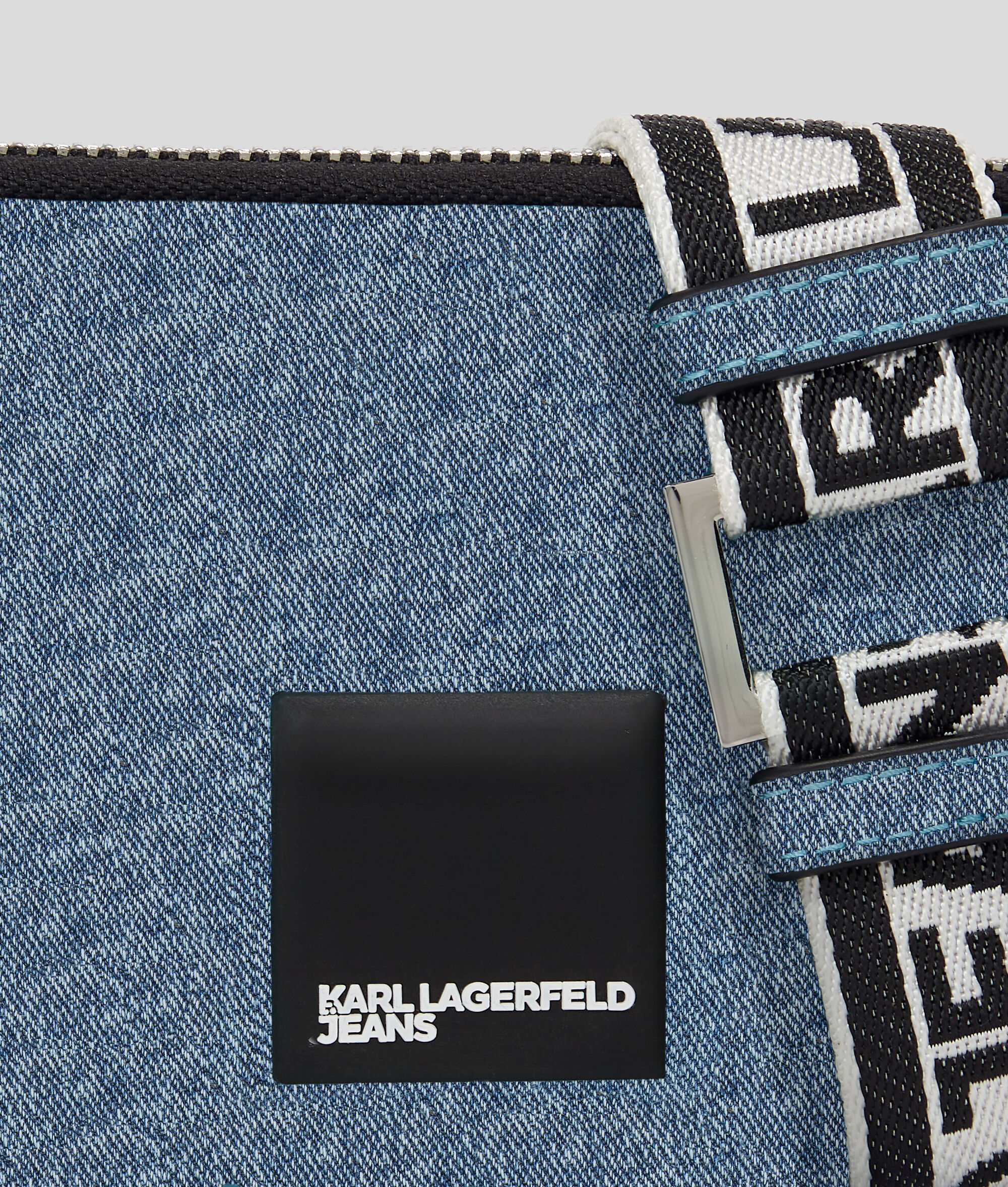 (image for) Effortless KLJ BOX LOGO DENIM MINI CROSSBODY BAG